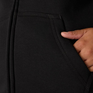 Sweat-shirt à capuche zippé intégral personnalisé pour femme, en molleton de coton épais, couleur unie, décontracté, à manches longues, pour l'extérieur, vente en gros - Product Image 5