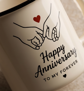 Special Love Quote <b>Iron</b> Enamelware Cup Happy Anniversary Design Light Metal Coffee Drinkware Trade Supply Distribution Network - Product Image 4