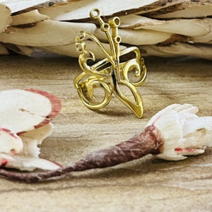 Nuevo Anillo de Mariposa, Anillos Boho de Latón para Mujer, Chapado en Oro de 18k, Joyería de Insectos con Filigrana, Venta al por Mayor/OEM/ODM - Product Image 5