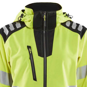 Chaqueta Bomber OEM con Capucha Desmontable, Chaqueta de Seguridad Laboral Personalizada, Chaqueta Reflectante de Alta Visibilidad de Dos Tonos para Hombre - Product Image 5