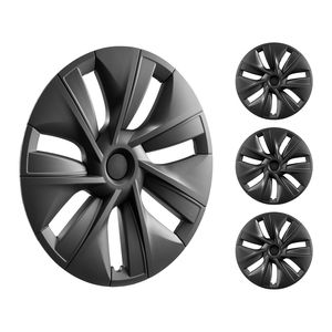 Copricerchi ABS PC da 19 pollici per Tesla Model Y 2020-2023, coprimozzi a scatto con protezione e tappi valvola - Product Image 1