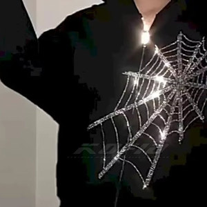 Sweat-shirts à strass pour hommes, tendance, décontractés, brillants, streetwear, avec fermeture éclair - Product Image 6