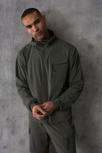Men’s Premium Hooded Windbreaker Set Lightweight Zip Up <b>Hoodie</b> With Matching Short <b>Running</b> Hiking And Outdoor Men Sportswear Set - Product Image 4