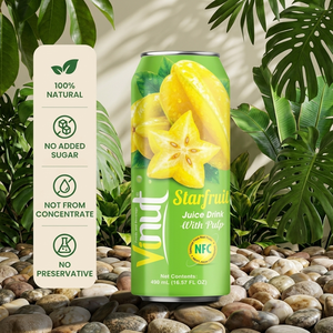 For Starfruit Juice Drink 500ml Can NFC Natural Fresh-Squeezed Low-Fat Beverage Tropical Refreshment Private Label Vietnam - Product Image 6