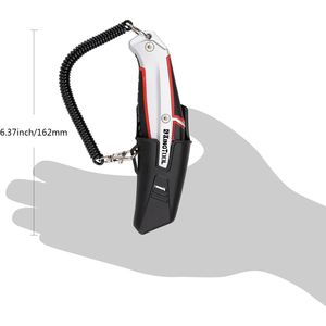 Taglierino Retrattile Automatico con Lame SK5 e Clip da Cintura, 10 Pezzi Totali, Cutter di Sicurezza in Alluminio - Product Image 3