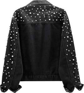 เสื้อแจ็คเก็ตยีนส์ฤดูหนาวแบบยูนิเซ็กซ์ คอตั้ง ผ้าฝ้าย 100% คุณภาพสูง ระบายอากาศได้ดี เป็นมิตรกับสิ่งแวดล้อม แฟชั่นขายส่ง พร้อมโลโก้ด้านหน้า - Product Image 2