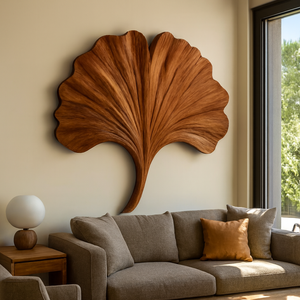 Sculpture murale en bois artisanale, design Art déco unique pour l'entrée de la maison moderne et la décoration murale d'accentuation - Product Image 3