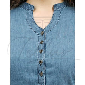 Crop top en jean de haute qualité pour femme, tendance et léger - Product Image 4