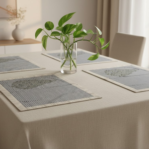 6 pièces imprimées artisanales |   Ensemble de sets de table en coton |   Accessoires de table haut de gamme |   Sets de table élégants et durables |   Décoration d'intérieur - Product Image 4