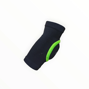 Genouillère unisexe noire avec bande verte, respirante, en Spandex et Polyester, à enfiler, protection de base pour le basketball - Product Image 5
