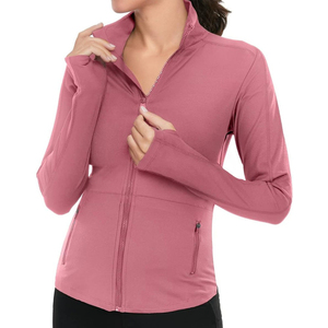 Lightweight Slim Fit <b>Women</b> Long Sleeve Full <b>Zip</b> <b>up</b> Sports Yoga <b>Tops</b> Gym Workout Running Track Jackets - Product Image 3