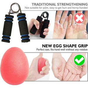 Hand Grip Strength Trainer Stress Relief Ball with 3 Finger Rehab Therapy Equipment <b>Squishy</b> Tools Set - Product Image 4