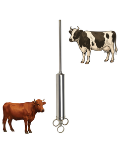 Jeringa Dosificadora Surtechs de Tubo Recto, Instrumento Veterinario de Acero para Administración Oral en Ganado - Product Image 1