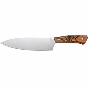 Couteaux de chef professionnels en acier inoxydable avec manche en bois, lame large et tranchante, couteaux de cuisine pour couper la viande et les légumes - Product Image 5