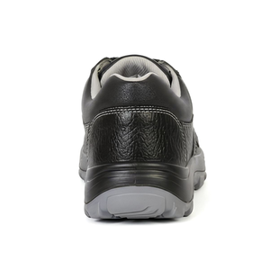 Chaussures de sécurité pour hommes en cuir noir avec embout en acier, chaussures de travail industrielles, antidérapantes, légères, protectrices, chaussures d'extérieur - Product Image 2