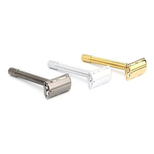 Maquinilla de Afeitar de Doble Hoja de Acero Inoxidable para Hombre, Afeitado Facial Profesional, Clásica, de Alta Calidad - Product Image 1
