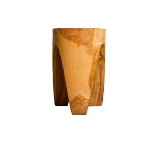 ARTERRA - Taburete de Tres Patas de Raíz de Teca Moderno y Artesanal de Lujo para Uso en Hoteles y Apartamentos - Product Image 2