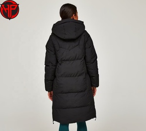 Manteau long matelassé en duvet pour femme, avec capuche et fermeture éclair, veste d'hiver respirante et imperméable, longueur standard, vêtement d'extérieur - Product Image 6