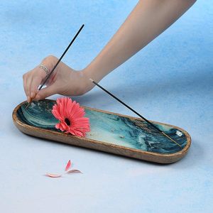 Stylish Wooden Ash Catcher Affordable Handmade Incense Holder <b>Tray</b> for Home Temple Meditation and Relaxation - Product Image 2