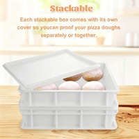 Boîte à pâte à pizza en PP de qualité alimentaire, bac de fermentation de la pâte, plateau de stockage pour boulangerie, conteneur de stockage de pâte empilable