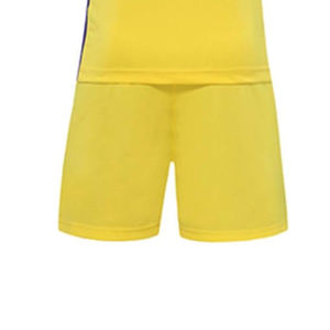 Shorts jaunes pour femmes, couleur unie, taille élastique, coupe régulière, sans poches, vêtements de sport d'été - Product Image 5