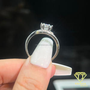 Elegant Cushion Cut Moissanite <b>Diamond</b> <b>Ring</b> In 925 Sterling Silver With Luxury Solitaire Engagement Jewelry For Women - Product Image 2