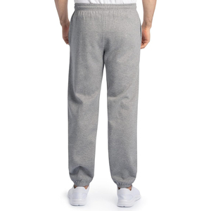Pantalon de jogging décontracté pour homme en coton gris, taille élastique avec cordon de serrage, respirant et léger, idéal pour l'été - Product Image 2