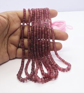 Cuentas Redondas Lisas de Turmalina Rosa, Cuentas de Turmalina Natural en Forma de Rondelle, Cuentas de Piedras Preciosas, Cuentas Sueltas de Turmalina Rosa Genuina - Product Image 6