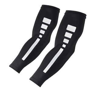 Manchons de compression roses personnalisés avec logo imprimé, protection UV, en Spandex/Polyester, impression par transfert thermique pour le cyclisme - Product Image 4