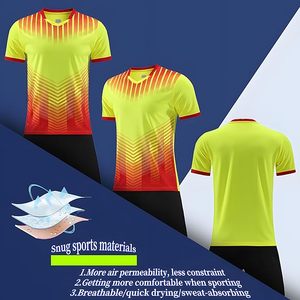 Ensemble de maillots de football personnalisables, impression sublimée sur le devant, service OEM, séchage rapide, respirant, polyester, unisexe, adulte, manches courtes - Product Image 3
