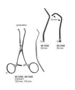 Pinza Quirúrgica Cooley Graduada de 120 mm, de Acero Inoxidable, para Vasos Arteriales Cardiovasculares, Reutilizable, OEM, ODM - Product Image 1