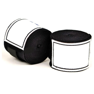 Cotton Durable Boxing Hand <b>Wraps</b> in Yellow Red Blue White <b>Black</b> for Gym Training Comfortable Fit All Seasons Use - Product Image 2