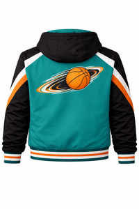 Chaqueta moderna para entrenador de baloncesto con botones a presión, ropa deportiva exterior cómoda para prácticas de equipo y personal de entrenamiento. - Product Image 2