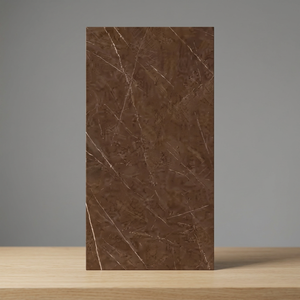 กระเบื้องปูพื้นและผนังลายหินอ่อนสีน้ำตาลเข้ม Marquina Brown ขนาด 800x1600 มม. ผิวมันเงา กันลื่น หนา 10 มม. - Product Image 4