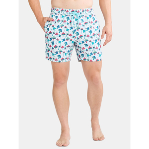 Short de bain pour homme à taille mi-haute, imprimé numérique motif champignons, séchage rapide, avec cordon de serrage, élastique, décontracté, pour la plage - Product Image 2