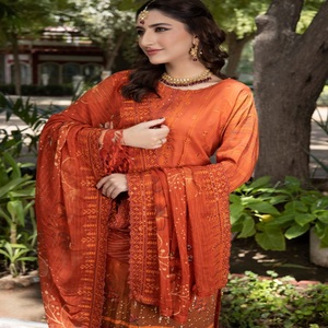 Costumes en viscose 3 pièces Maxi de créateur lourd en gros Original de marque par Dr Haris pour la mode pakistanaise indienne - Product Image 2