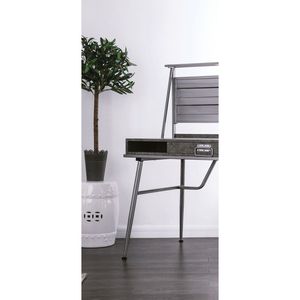 Scrivania per Computer in Stile Industriale Moderno con Un Cassetto e Due Ripiani, Porta USB e Gambe in Metallo - Product Image 3