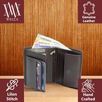 Dompet Lipat Dua Kulit Asli Wriza Ultra-Slim dengan RFID Blocking & Desain Tahan Lama, Nyaman Dimasukkan ke Dalam Saku Tanpa Menambah Volume