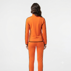 Survêtement sportif pour femme Hawk Eye, orange, fermeture éclair intégrale, coupe classique, couleur unie, respirant, polyester, vêtements d'automne - Product Image 5
