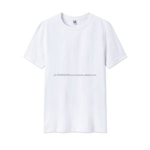 Camiseta unisex con cuello redondo de 180gsm, 95% algodón, 5% Spandex, ropa de calle transpirable, patrón liso, tejido de punto teñido, camisetas para mujer - Product Image 2