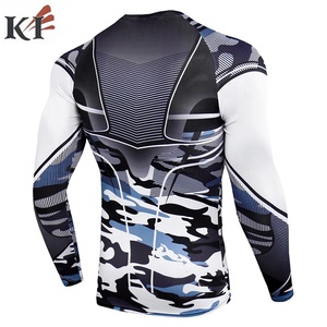 Sport <b>Shirt</b> <b>Rash</b> Guard Bjj Fabric Custom Free Design Long Sleeve Breathable 160g Polyester Spandex Sublimation Transfer Front - Product Image 2