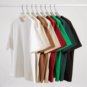 OEM <b>Tshirts</b> Wholesale 340g Heavyweight 100% Cotton Oversize T Shirts Manufacturer Custom LOGO Build Your Brand <b>Tshirt</b> for Men - Product Image 6