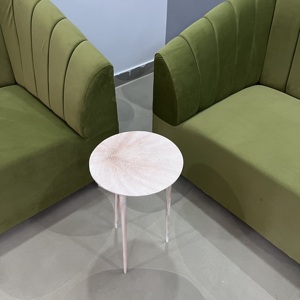 Modern Aluminium <b>Side</b> <b>Table</b> <b>Round</b> Metal Accent <b>Table</b> Handmade Coffee <b>Table</b> Living Room End <b>Table</b> Decorative Furniture - Product Image 3