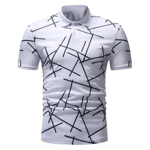 Camiseta de Punto de Seda Helada a Rayas de Manga Corta para Hombre, Ajuste Delgado, Estilo Polo, Novedad 2026, Precio Mayorista de Fábrica, Personalizada para Verano - Product Image 5