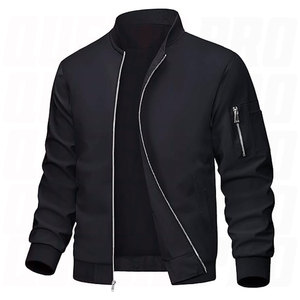 Chaqueta bomber ligera para hombre, cortavientos, informal, con cremallera, para exteriores, con cinco bolsillos funcionales, abrigo para todas las estaciones. - Product Image 1