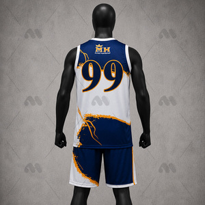 Camisetas de baloncesto unisex reversibles con cuello en V, de secado rápido, 100% poliéster, que absorben la humedad, para hombre, muy vendidas. - Product Image 2