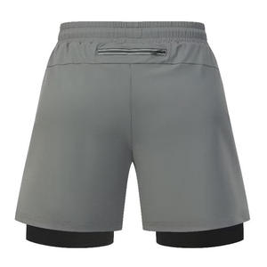 Shorts de course 2 en 1 pour hommes avec logo personnalisé, respirants, pour la salle de sport, athlétiques, séchage rapide, légers, avec poches - Product Image 3