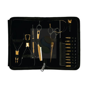 Professional Hair <b>Extension</b> <b>Micro</b> Ring Tool Kit – Premium Pliers, Loop & Pulling Needles with Hair Parting Comb - Product Image 2