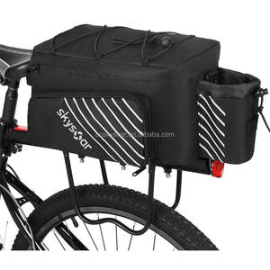 Bolsa de transporte de asiento trasero de bicicleta resistente al agua de poliéster 600D personalizada al por mayor - Product Image 1