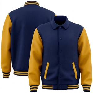 Blouson universitaire en polaire pour homme, broderie personnalisée, manteau chaud style Letterman, vente en gros, marque privée, fabricant de streetwear décontracté - Product Image 3